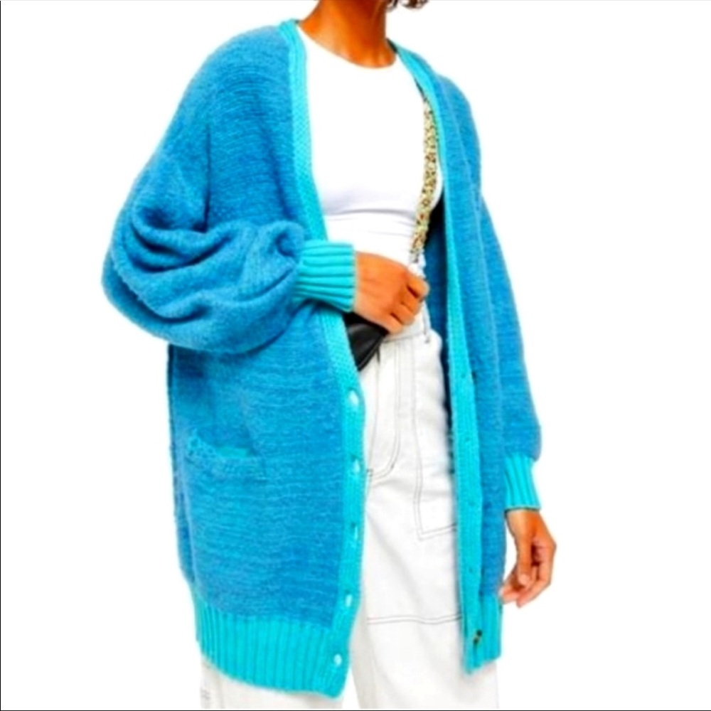 🆕FREE PEOPLE Snow Drop Sleeved Long Nile Cardigan NWOT